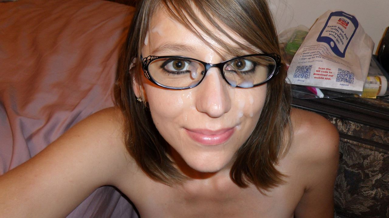 Hairy pussy nerdy girl with glasses fucked